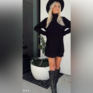 Show Me Your MuMu Montreal cable knit Mini Dress preppy Size Large